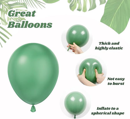 60pcs Safari Balloons, Sage Green Coffee Brown Light Brown Nude Sand White - Image 3