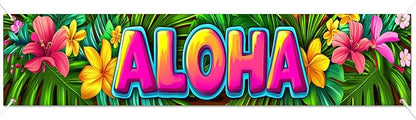 HOMETITUTE Luau Party Decorations Aloha Hawaiian Fence Banner 79 x 18 inch | - Image 9
