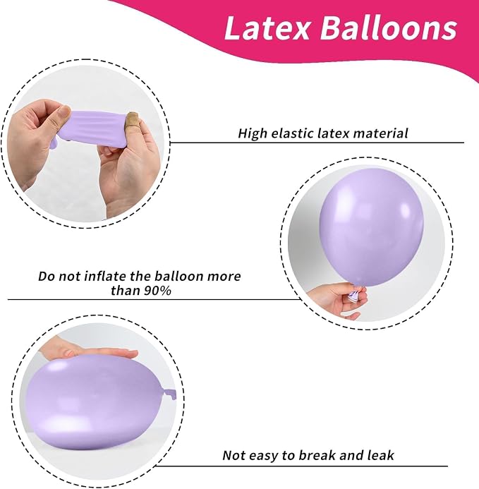 Metallic Chrome Purple Pearl Pink Maca Teal Blue Latex Balloons - Image 8