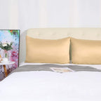 uxcell 2 Pack Silk Satin Pillowcase for Hair and Skin, Cool, Silky, Soft Breathable Pillow Cases Queen Size 20x30 Inch Sateen Pillowcase Champagne with Envelope Closure