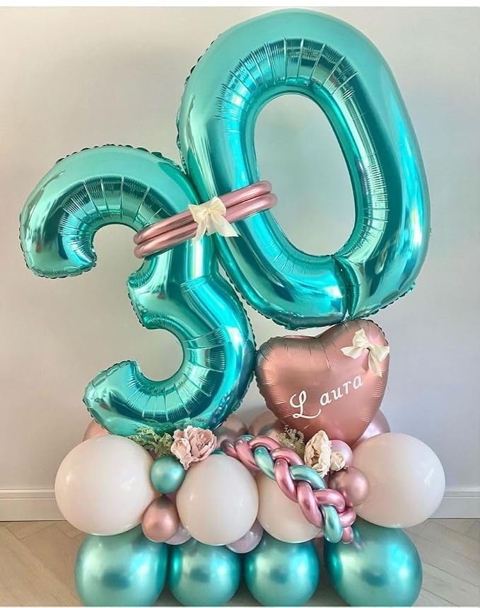 9 Balloon Number 40 Inch for Yellow Birthday Party Decorations | Mix & Match - Image 2