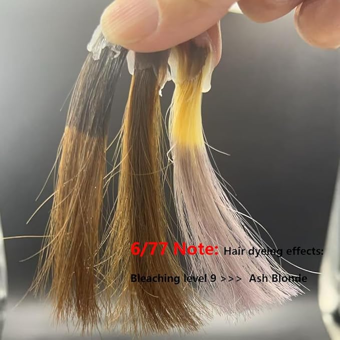 PureStyle 100ml Professional Permanent Hair Color Dye Cream Ammonia Free, Long Lasting Deep Cool Ash Blonde Color, 100% Gray Coverage, Natural Shine, For All Hair Types Easy At Home Application