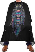 ALAZA Owl Dreamcatcher Barber Cape for Men Women, Waterproof Haircut Apron Beard Shaving Bib Hair Cutting Cloth 55 x 65 Inch