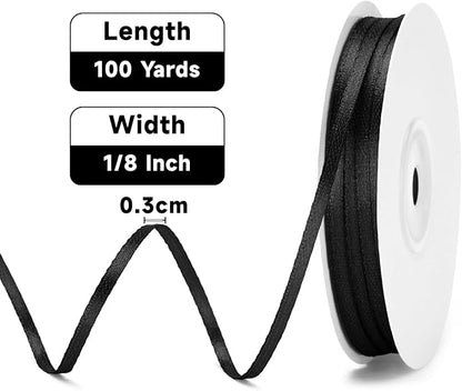 KINGLAKE Black Satin Ribbon - Image 2