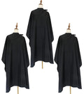Salon Barber Hairdressing Capes with Snaps Hair Cutting Cape Hair Stylist for Women Men Adults Kids Black Waterproof (3PCS)
