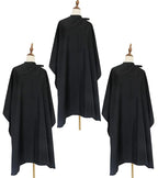 Salon Barber Hairdressing Capes with Snaps Hair Cutting Cape Hair Stylist for Women Men Adults Kids Black Waterproof (3PCS)