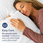 King Pillow Cases Set of 6 - Ultra Soft Hotel Quality Pillowcase Covers - Comfy & Wrinkle Free - Shrink, Stain and Fade Resistant - Easy-Care, Machine Washable Pillow Protectors - 6 Piece Set - White