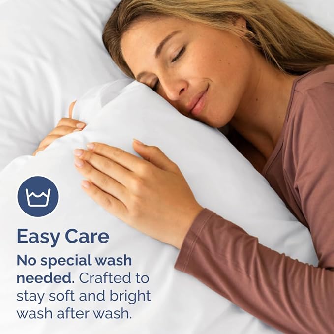 King Pillow Cases - 2 Pack - Super Soft Pillowcase Covers - Envelope Enclosure - Hotel Quality Pillow Protectors - Wrinkle Free, Fade, Shrink & Stain Resistant - Machine Washable - 20" x 40" (White)