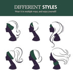 GiLi 2 Pack Wide Headbands for Women Boho African Knotted Non Slip Fashion Hair Bands Yoga Running Sports Workout Gym Head Wraps Elastic Soft Cotton Cloth Turbans Bandana for Girls (Dark Green, Teal)