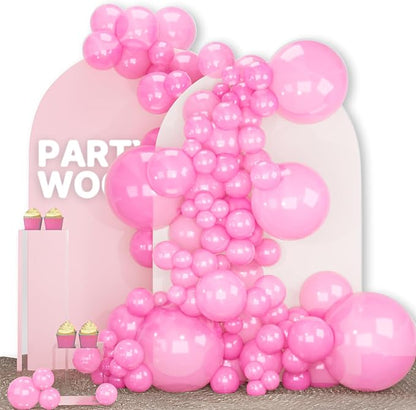 PartyWoo Pearl Pink Balloons 140pcs Light Pastel Baby Pink Color | 18 12 10 5 by PartyWoo