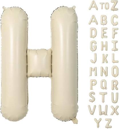 Biapian 40 Inch Letter H Balloons, Giant Cream H Foil Balloon, Big Single by BIAPIAN
