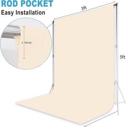 Cream Photography Backdrop for Photoshoot, 3x5 FT | Versatile Studio Photo - Image 2
