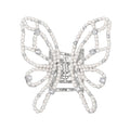 Pearl Butterfly Artificial Crystal Vintage Hair Claw Clip for women, Hand-set Cubic Zirconia Hair Barrette, SHE'S FREE STYLE JUST FOR YOU [Barbier Series]Sparkly Gorgeous Hair Clips for Wedding gift