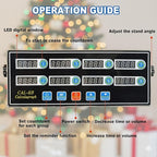 Commercial 8 Channels Digital Kitchen Timer, Stainless Steel Calculagraph Timer with Loud Alarm for Restaurant, Clock Reminder on Multiple Events