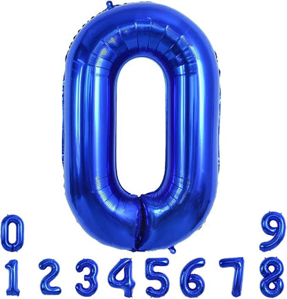 TONIFUL 40 Inch Navy Blue Number 0 Balloons Large Foil Birthday Party Decor | by TONIFUL