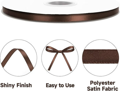 KINGLAKE Brown Satin Ribbon - Image 3