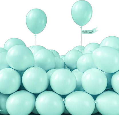 PartyWoo Teal Balloons 50pcs Pastel Teal Turquoise Color 5 Inch | Balloons by PartyWoo