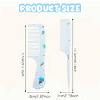 Toddler Comb Set, Small Cute Fine Tooth Baby Comb & Rat Tail Comb for Hair Styling, Blue Mini Toddler Hair Comb Plastic Parting Combs, Anti-Static Hairdressing Comb for Baby Girl Wet Dry Hair (2Pcs)