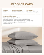 THXSILK Set of 2 100% Natural Mulberry Silk Pillowcase for Hair and Skin, 19 Momme Pillowcases with Hidden Zipper, Soft Breathable Smooth Both Sided Silk Pillow Cover(Standard 20“x26, Grey)
