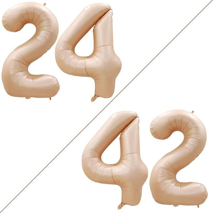Number 24 Balloons for 24th Birthday Party Decorations, 42 Inch Jumbo Foil by GOER