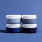 Travel Containers for Toiletries, Silicone Cream Jars BPA-Free, Leak-proof 1.35oz Travel Size Containers, Portable Size Silicone Jars with Lid for Cosmetic Face Hand Body Cream (4 Pack)