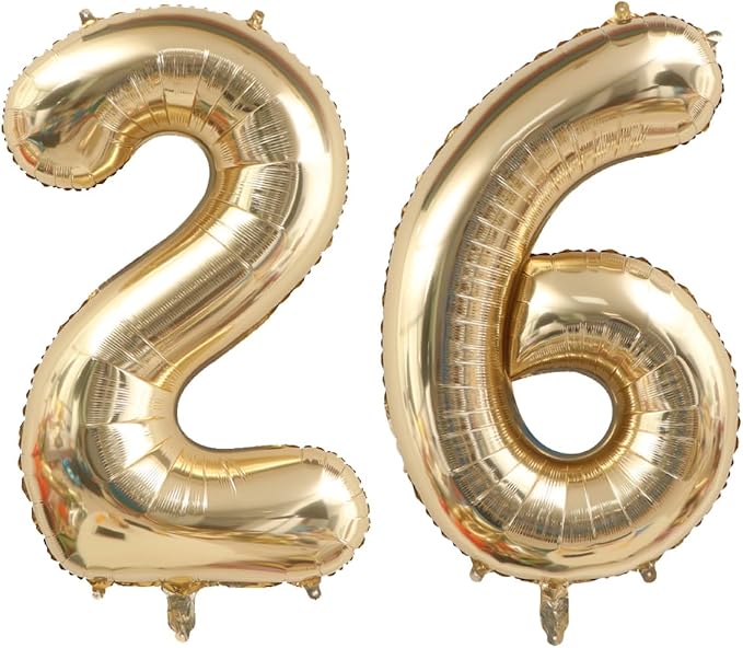 Light Gold 26 Number Balloons 40 Inch Giant Champagne Gold Birthday Numbers | by ANGEL+Q+HOUSE