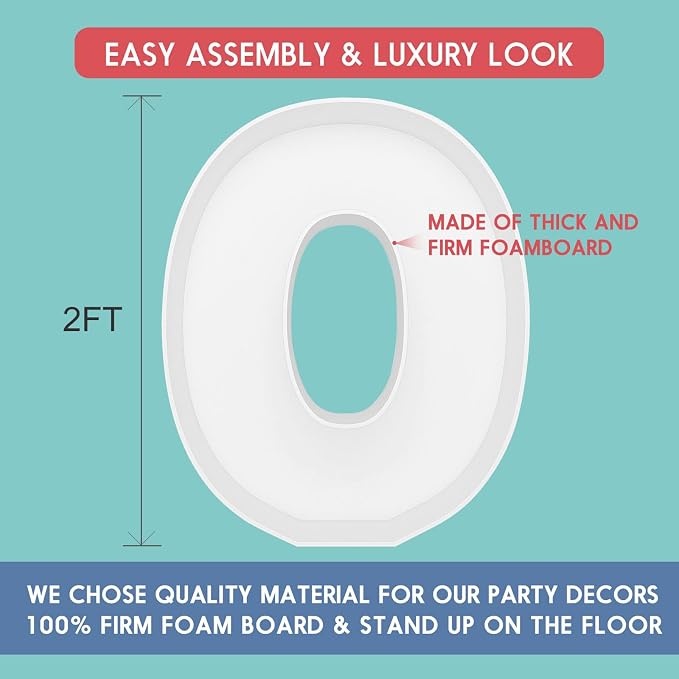 2FT Letter O Mosaic Balloon Frame Letter DIY Fillable Letters Kit - Image 2