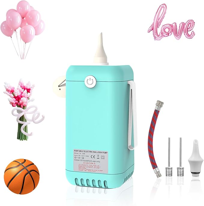 AXHJ Balloon Pump Electric Air Pumps, 2-in-1 Electric Air Balloon Pump，Balloon by AXHJ
