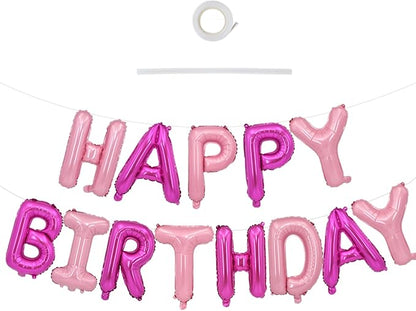 TONIFUL Happy Birthday Balloons Banner 16 Inch Mylar Foil Letters Birthday Sign by TONIFUL