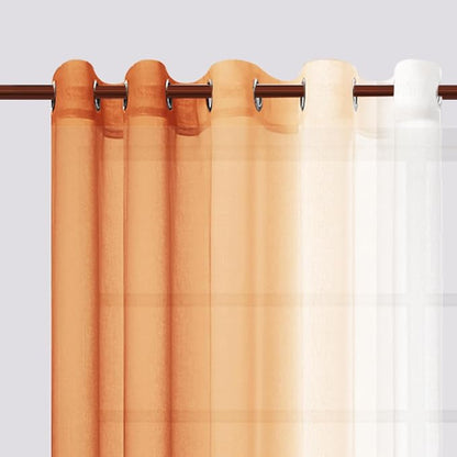 DWCN Ombre Faux Linen Sheer Curtains - Image 2