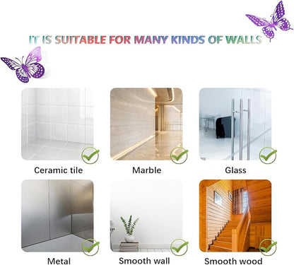 SAOROPEB 3D Butterfly Wall Decor 48 Pcs Purple Butterfly Decorations | 4 Styles - Image 7