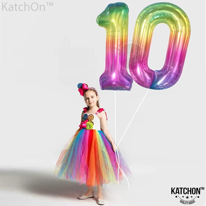 KatchOn Giant Rainbow 10 Balloon Number - Image 8