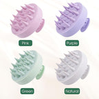 Scalp Massager Brush for Hair Growth – Silicone Scalp Scrubber & Scalp Exfoliator – Manual Scalp Massager Brush for Wet or Dry Use – Hair Massager Scalp Shampoo Brush Tool (Beige)