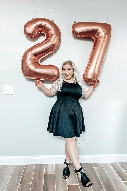 Number Balloons 40 Inch Rose Gold 7 Balloon - Image 4