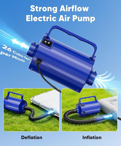 Electric Air Pump with Hose for Inflatables, High Power Inflator Deflator Blow - Image 5