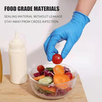 LW Concept Blue Nitrile Gloves,Disposable, Strong, 4mil Cooking Gloves, Latex Free Powder Free