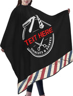 Custom Barber Cape for Men Personalized Professional Hair Cutting Cape with Text for Home Salon Barbershop