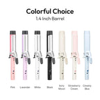 VODANA Professional GlamWave Ceramic Curling Iron, Natural Curls, Hair Curler, Curling Wand, Available in USA (Strawberry Cream, 1.4 inch)