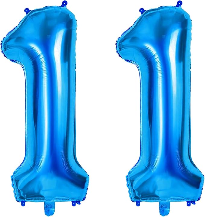 Number 11 Balloons for 11th Birthday Party Decorations, 0-100 Large No.11 by Joycard