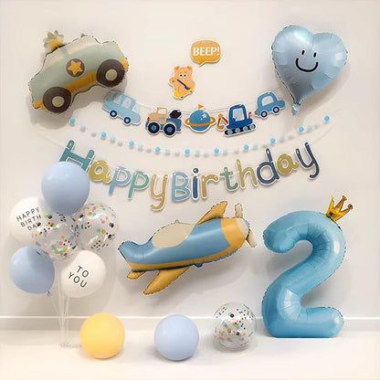 Blue Number 9 Balloon with Crown, 40 inch Blue Number Balloon 9th Birthday - Image 5