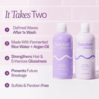 Function of Beauty Wavy Hair Shampoo & Conditioner Set - Sulfate-Free Shampoo & Conditioner Duo for Natural Wavy Texture - Lightweight, Anti-Frizz, Strengthening & Hydrating - Hair Care Products