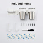 3-in-1 Hair Tool Organzier, Hair Hot Tools Wall Holder, Hair Dryer Curling Iron Holder with Cord Keeper, Hair Dryer Holder for Vanity Bathroom Powder Room