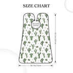 Adjustable Non-Stick Beard Apron, Hair Catcher Cape for Shaving Grooming, Waterproof with Suction Cups Men, Floral Cactus Shave Bib