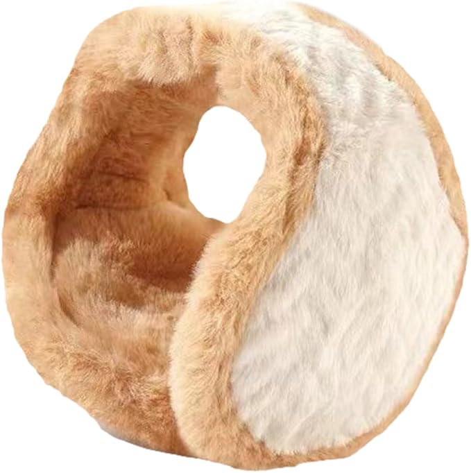 Pocadri Soft Faux Fur Ear Muffs for Women Behind Head Fuzzy Ear Covers Unisex Plush Headband Ear Warmer Cold Weather