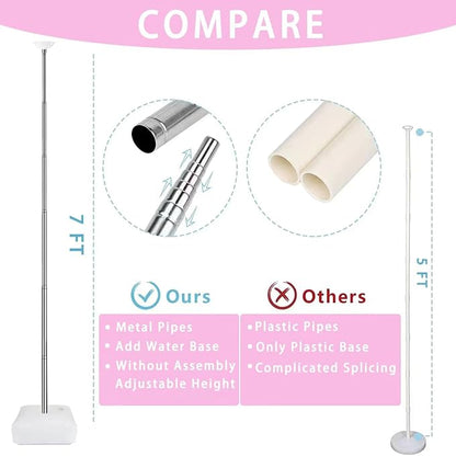AooeDomi Metal Balloon Column Stand Set of 2, Reusable Telescopic Design - Image 4