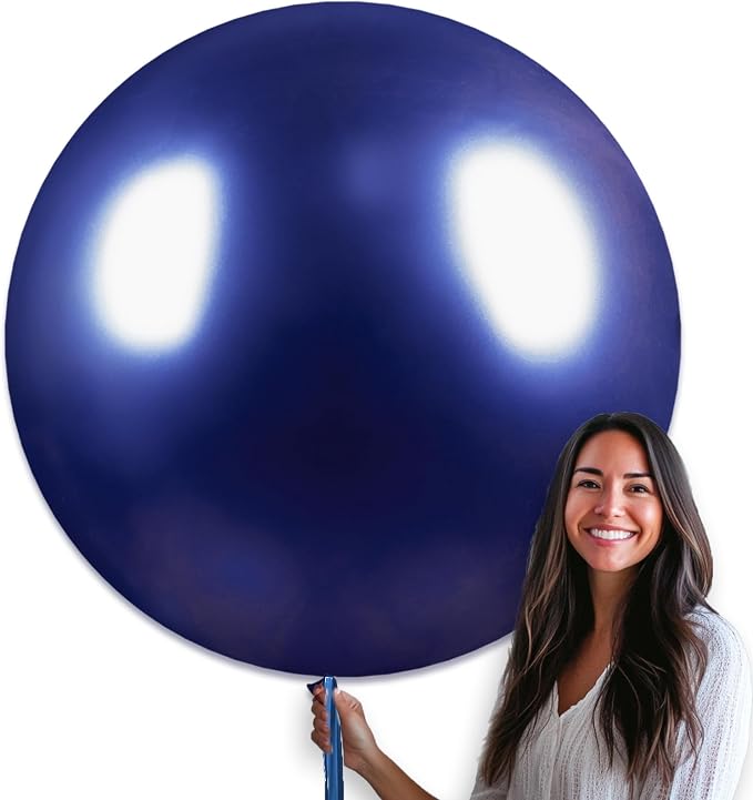PartyWoo Navy Blue Balloons 4pcs Dark Blue Helium Latex Balloons 36 Inch | by PartyWoo