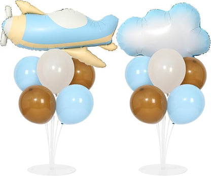 Airplane Baby Shower Birthday Party Decorations Balloons Stand Kit 2 Sets by Naozinebi