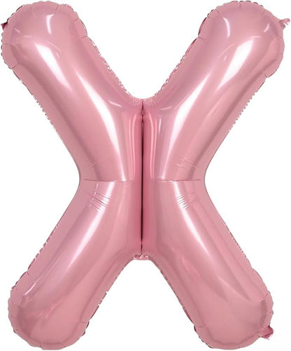 Pink Letter X Balloons, X Balloon 40 Inch Foil Helium X Balloon Letter | Pink X by BBPOOL