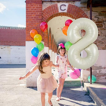TONIFUL 40 Inch Cream White Large Numbers Balloon 0-9 Birthday Party Decorations - Image 3