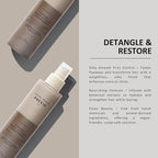 PREVIA Hydrating Biphasic Leave-In Conditioner Spray | Moisturizing & Anti-Frizz Reconstructive Treatment with White Truffle | Detangle & Repair Dry Damaged Hair | Vanilla & Bergamot Scent | 6.7 oz